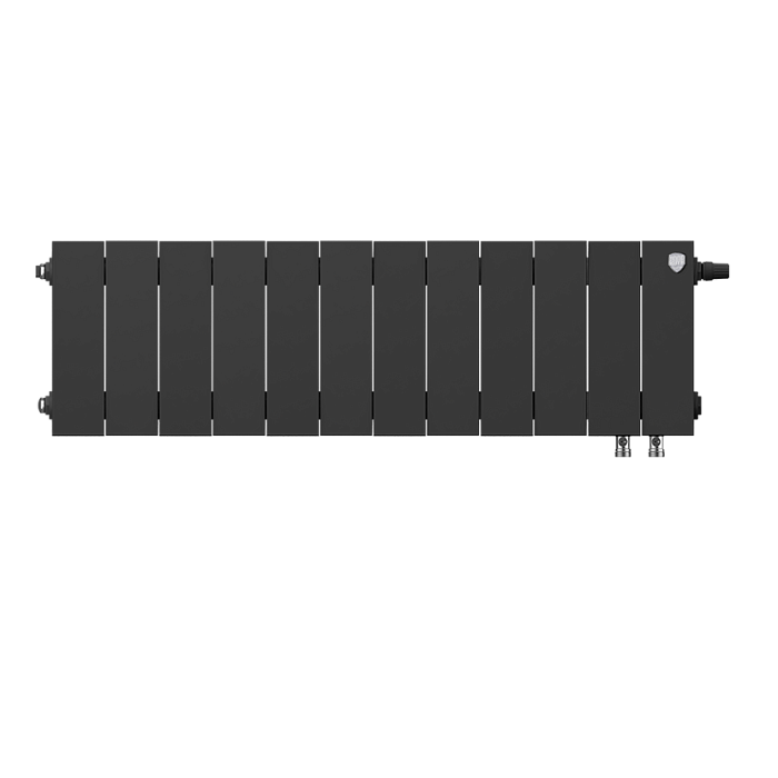 Биметаллический радиатор Royal Thermo PianoForte 200 Noir Sable VDR/12 секций с нижним подключением
