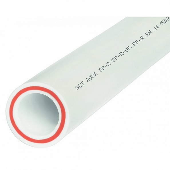Труба полипропиленовая Slt Aqua армированная стекловолокном D20х3,4 (штанга 4 м) (арт. SLTPGF62025)