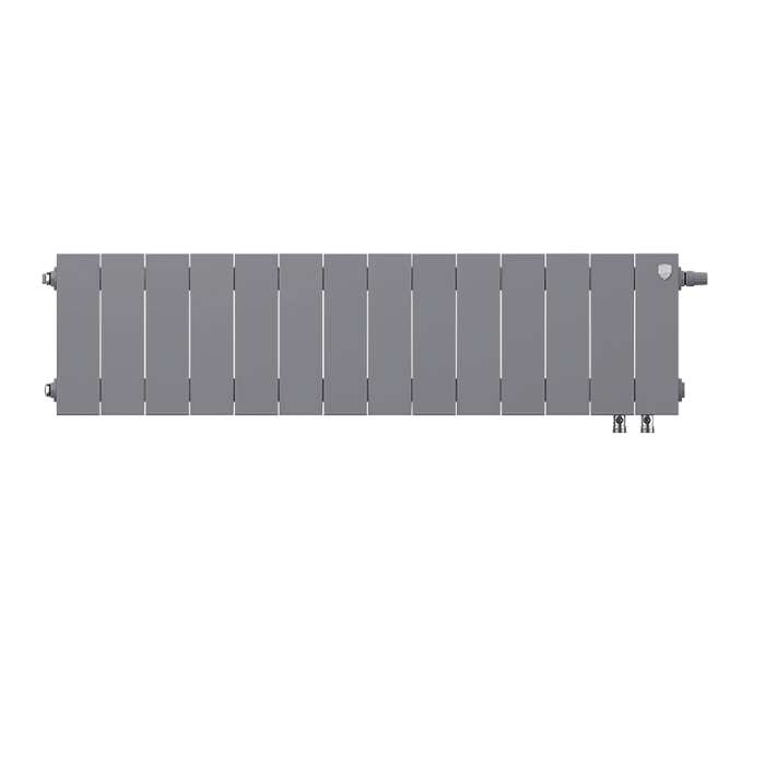 Биметаллический радиатор Royal Thermo PianoForte 200 Silver Satin VDR/14 секций с нижним подключением