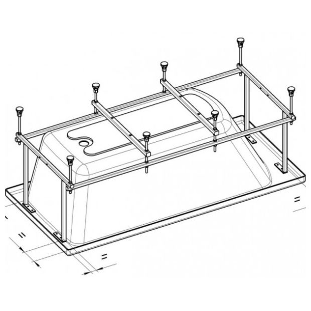 Монтажный комплект к акриловой ванне Roca Hall 170х75 (ZRU9302770)