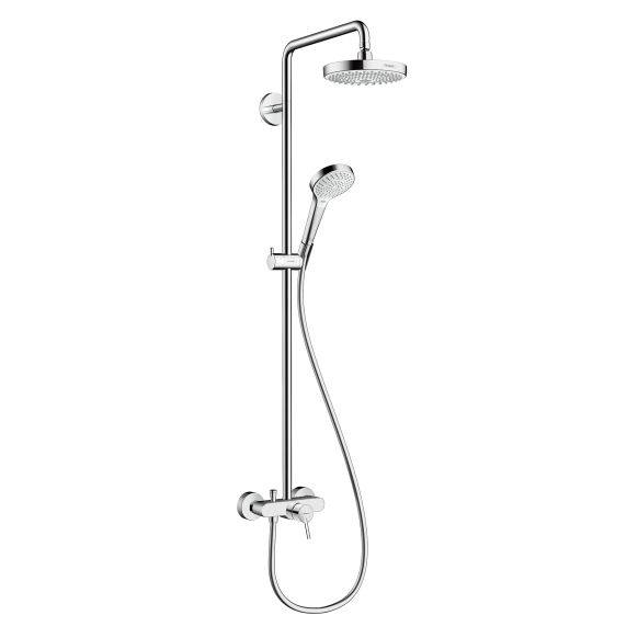 Душевая система Hansgrohe Croma Select S 180 2 Jet Showerpipe со смесителем бел/хром (27255400)