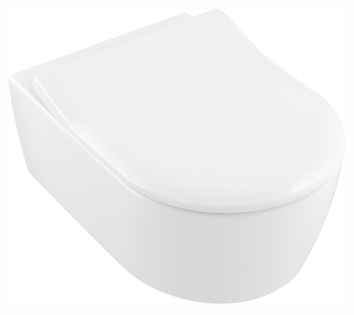 Чаша подвесного унитаза Villeroy & Boch Avento Directflush (5656RS01) с микролифтом Slim (с сиденьем)