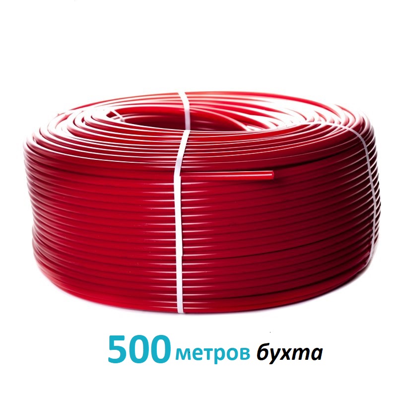 Труба Stout 20х2,0 PEX-a из сшитого полиэтилена с кислородным слоем, красная (бухта 500 м) (SPX-0002-502020)