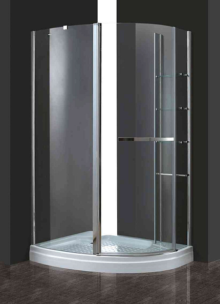 Душевой уголок Cezares Elena 120x90x195 мм, прямоугольный асимметричный, хром (ELENA-W-RH-1-120/90-C-Cr-R)